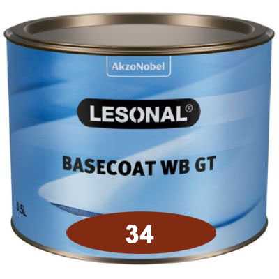LESONAL Basecoat WB GT 34 oxidrot
