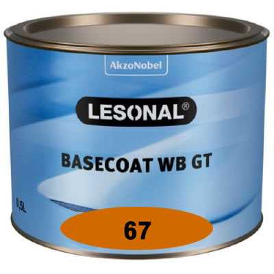 LESONAL Basecoat WB GT 67 dunkeloxidgelb transparent
