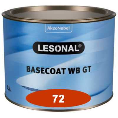 LESONAL Basecoat WB GT 72 orangerot transparent