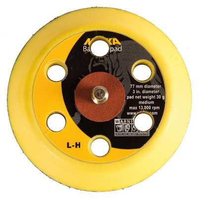 MIRKA Schleifteller D. 77 mm, 6-Loch, klett, medium