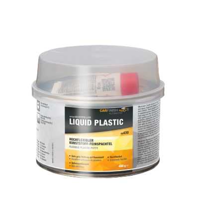 CARFINISH Liquid Plastic hochflexibler Kunststoff-Feinspachtel, 0,4 kg inkl. Härter