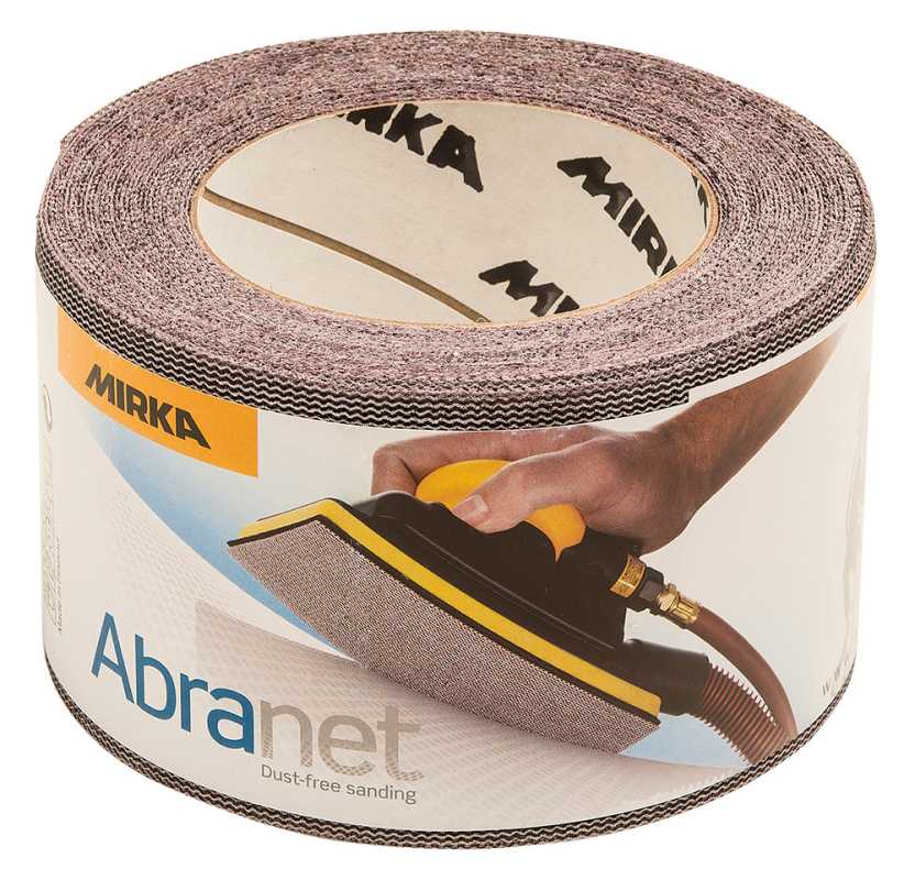 MIRKA Abranet Rolle, 75 mm x 10 m, klett, P80- P400