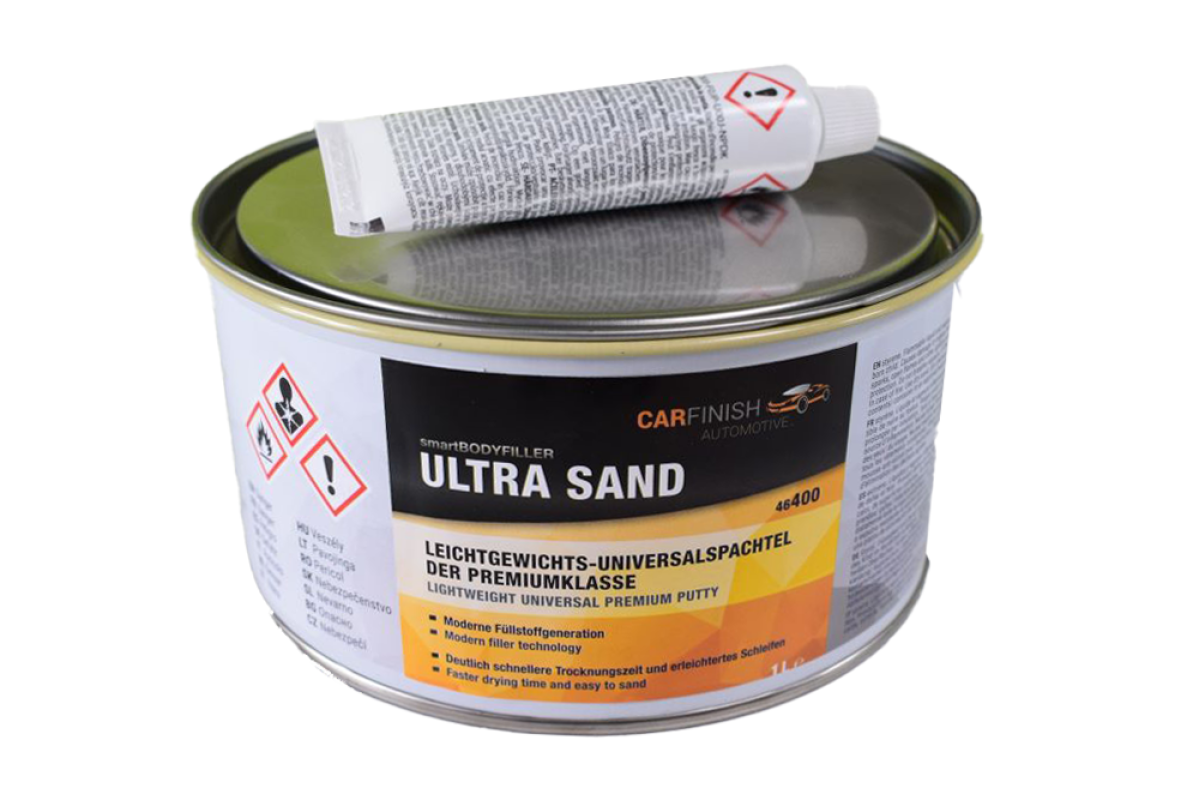 CARFINISH Ultra Sand Leichtgewichts-Universalspachtel, 1 L, inkl. Härter