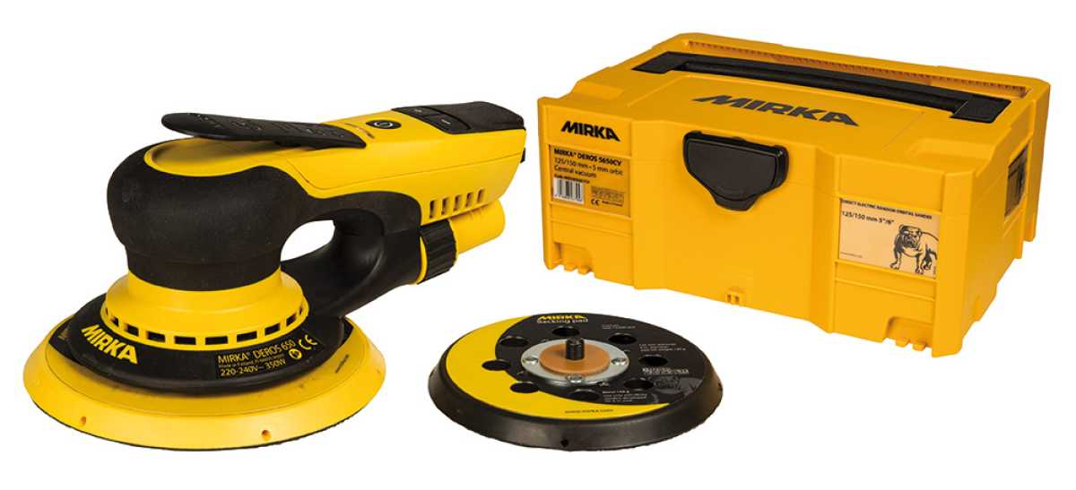 MIRKA DEROS 5650CV,  D. 125 / 150 mm mit Case, 5 mm Hub