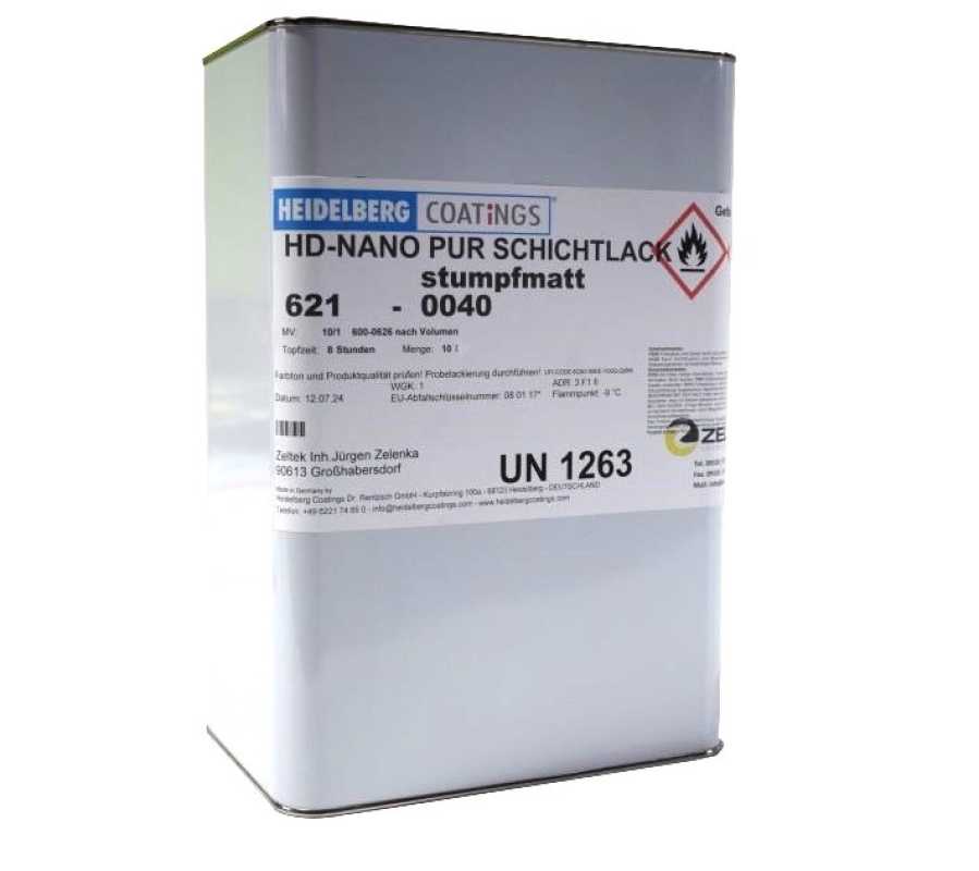 HD-NANO-PUR 62x-0040 2K-PUR Schichtlack, matt bis naturmatt in 3 Glanzgraden