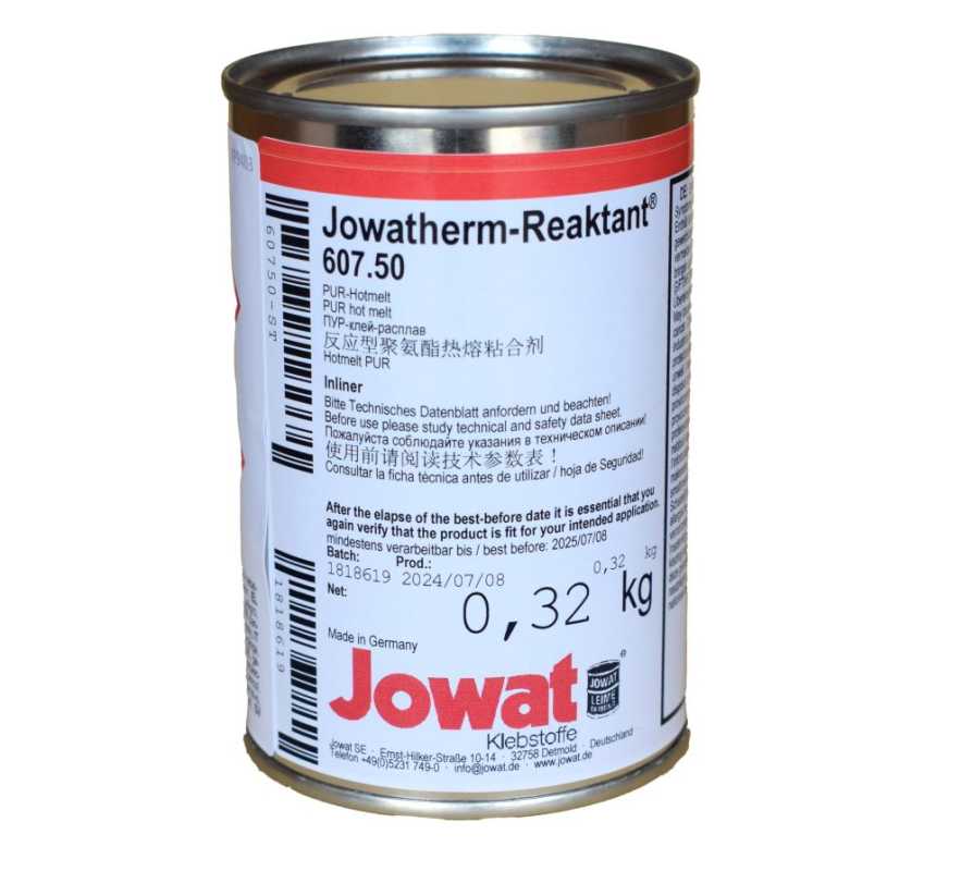 JOWAT Jowatherm-Reaktant 607.50 PUR-Hotmelt, 320 gr. HOLZ-HER-Patrone, gefüllt, beige