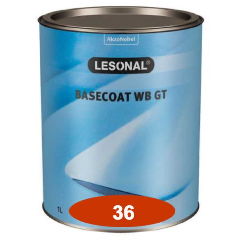 LESONAL Basecoat WB GT 36 rot (orange)