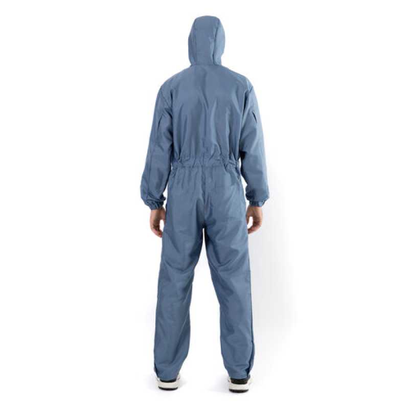 Lackieroverall 1400 Polyester blau mit Kapuze