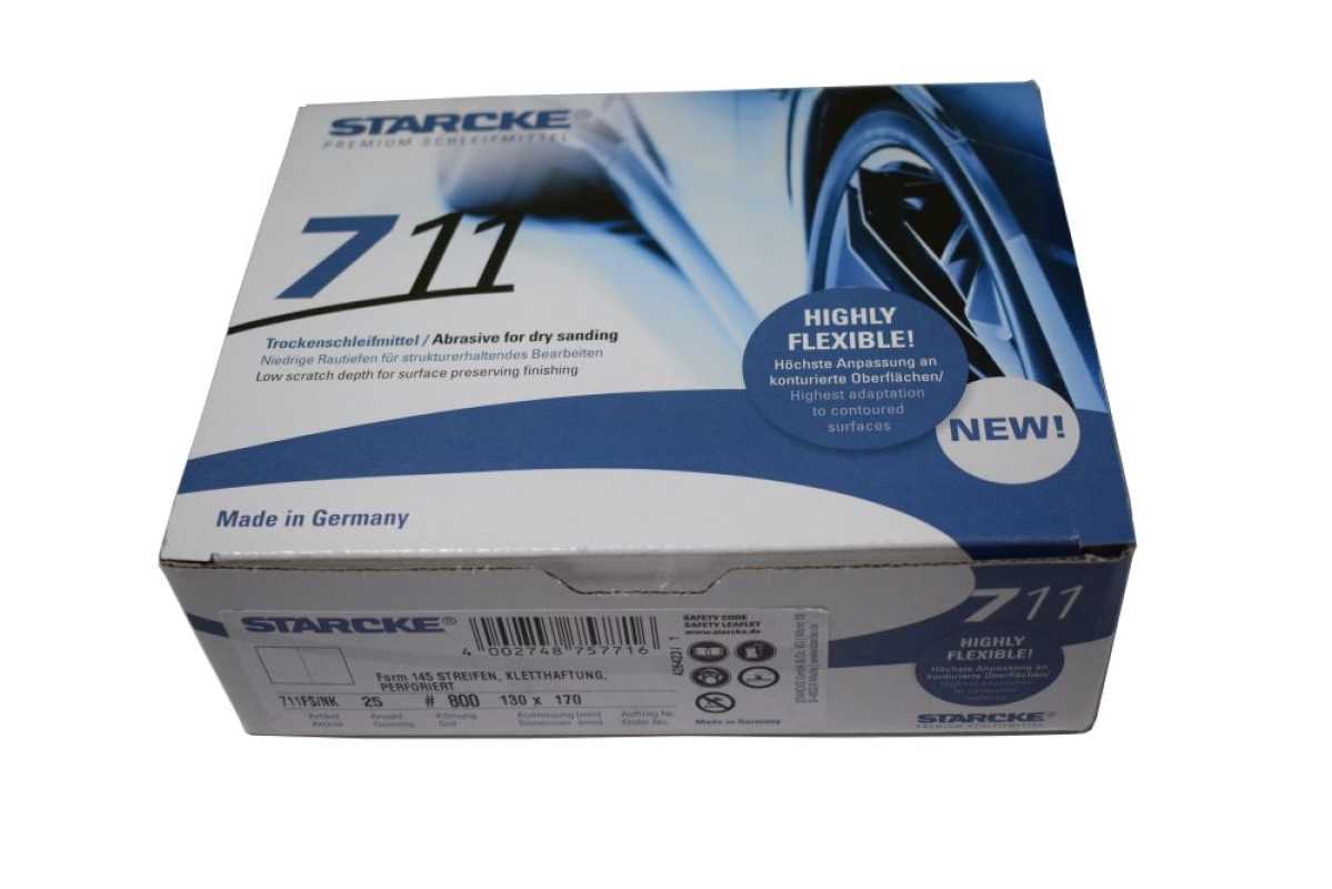 STARCKE 711, K600 - K3000, Streifen 130 x 170mm, Kletthaftung