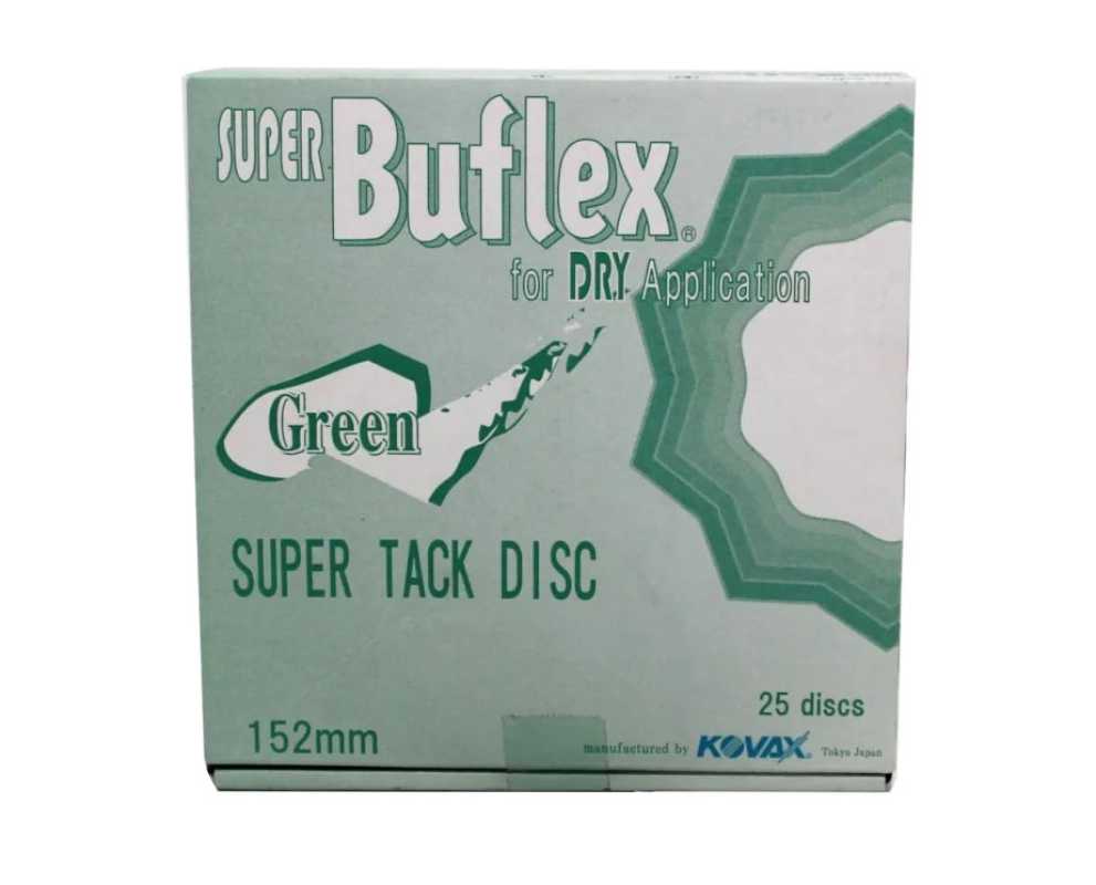 KOVAX Super Tack Buflex Dry Scheiben 152 mm grün, K2000, 15 - Loch, VE= 25 Stk