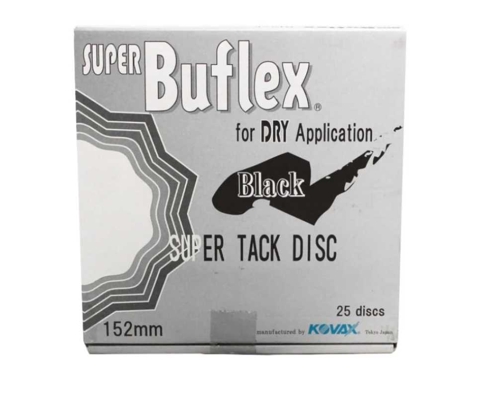 KOVAX Super Tack Buflex Dry Scheiben 152 mm black, K3000, 15 - Loch, VE= 25 Stk