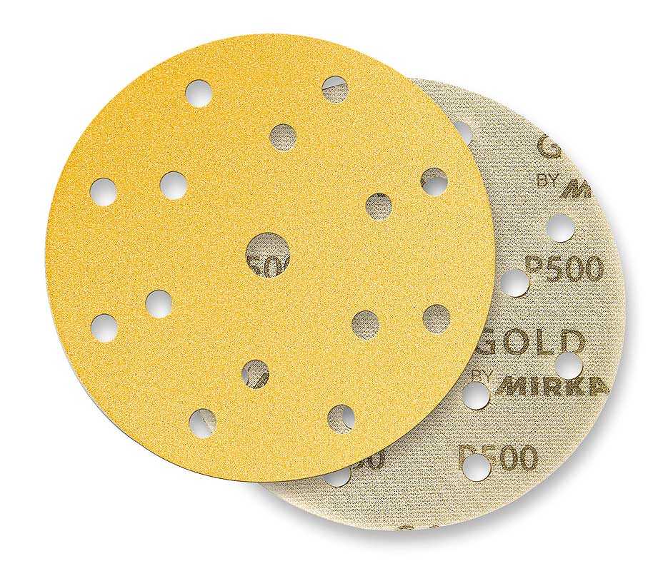 MIRKA Gold Soft, D.150 mm, 15-Loch, klett